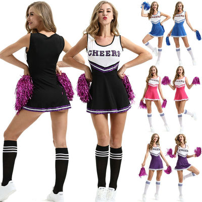 Schoolgirl Cosplay Uniform Sexy Lingerie Cheerleader Costume