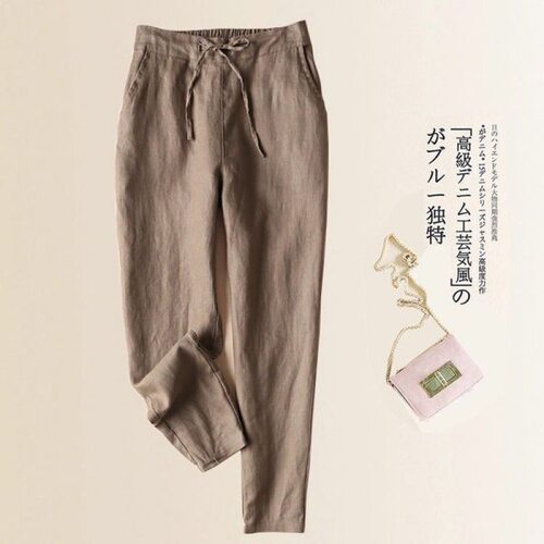 womenclothes春夏亚麻裤
