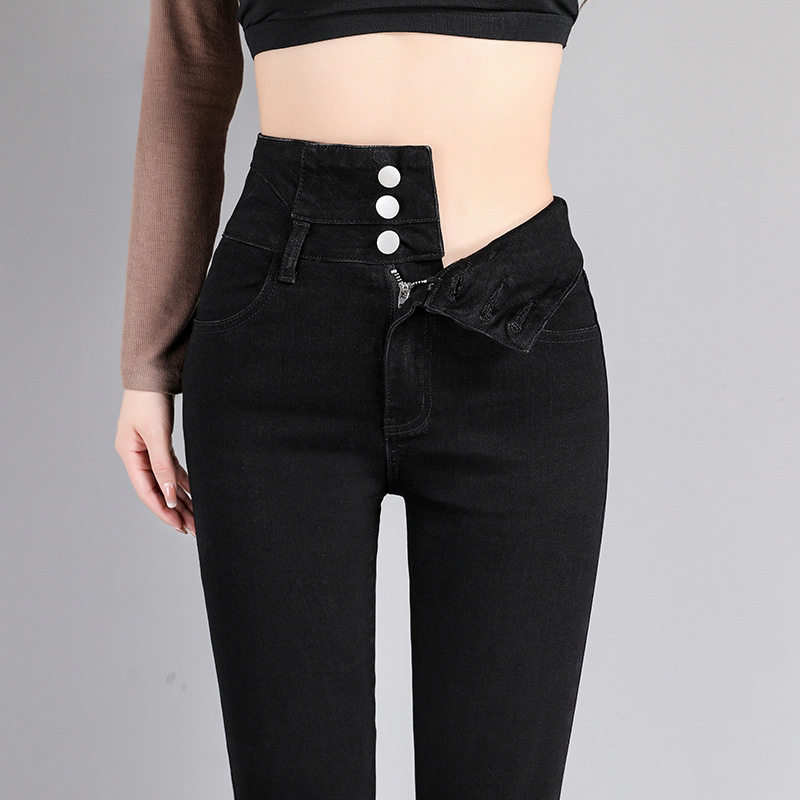 womenclothes黑色修身牛