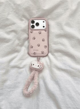 小尹猫咪脚印适用iPhone17手机壳苹果161514女13皮纹12鼓包11Proma苹果14plus全包16/12创意11简约保护套创意