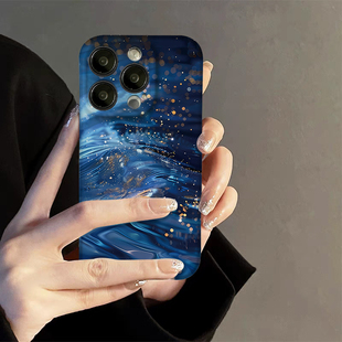 小尹个性流水生财适用苹果14手机壳iphone15菲林二合一15pro全包防摔15promax新款14promax磨砂14油画13小众