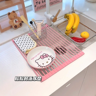 チュシンミ 家用厨房水槽可折叠沥水架碗碟收纳台面洗碗筷滤水架