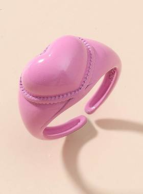 sweet pink hand jewelry fashion metal open index finger ring
