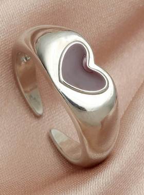 2022 new fashion simple heart ring female accessories 戒指潮