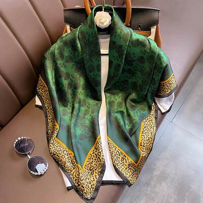 Silk scarf women's colourful neckscarf 90*90cm 丝巾领巾女