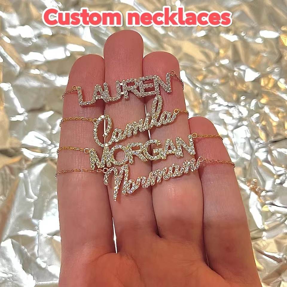Custom name necklace personalized DIY chain Birthday gift