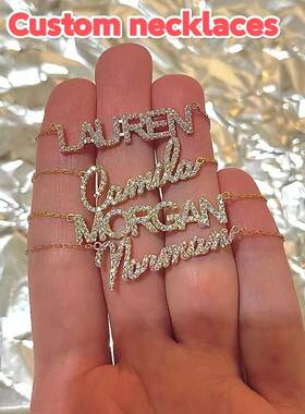 Custom name necklace personalized DIY chain Birthday gift