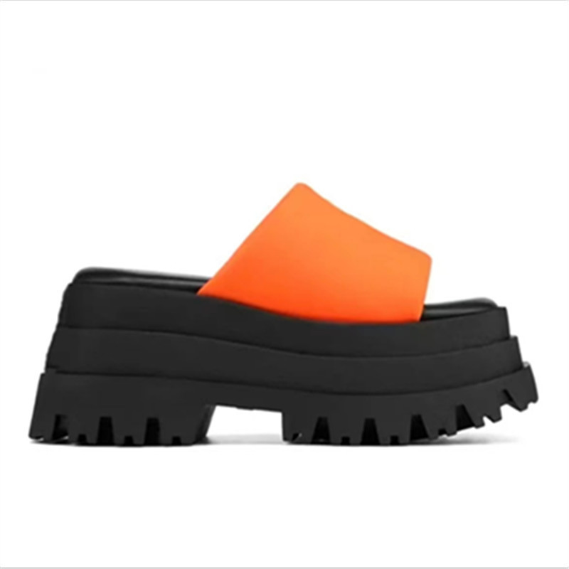 女厚底松糕跟拖鞋凉鞋大码43women platform slippers sandals