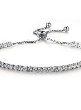 Hot Sale Fashion Diamond-inlay Crystal Push-Pull Bracelet 潮