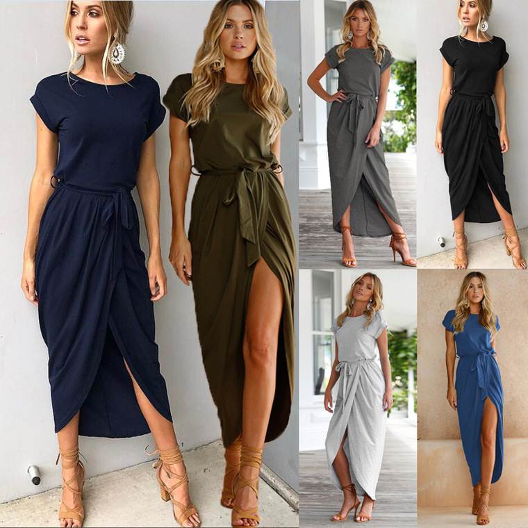 ladies Sexy Dress Summer 2018 Women Party Dresses女连衣裙图片