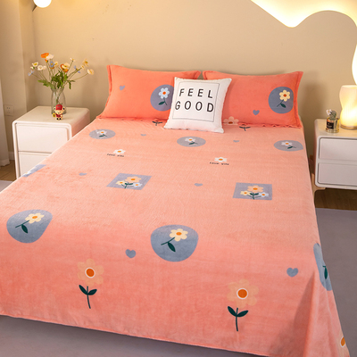 床单牛奶绒不掉毛不掉色双面绒