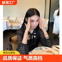 高级感气质女神范轻奢黑色晚礼服小众法式生日小个子可穿连衣裙女