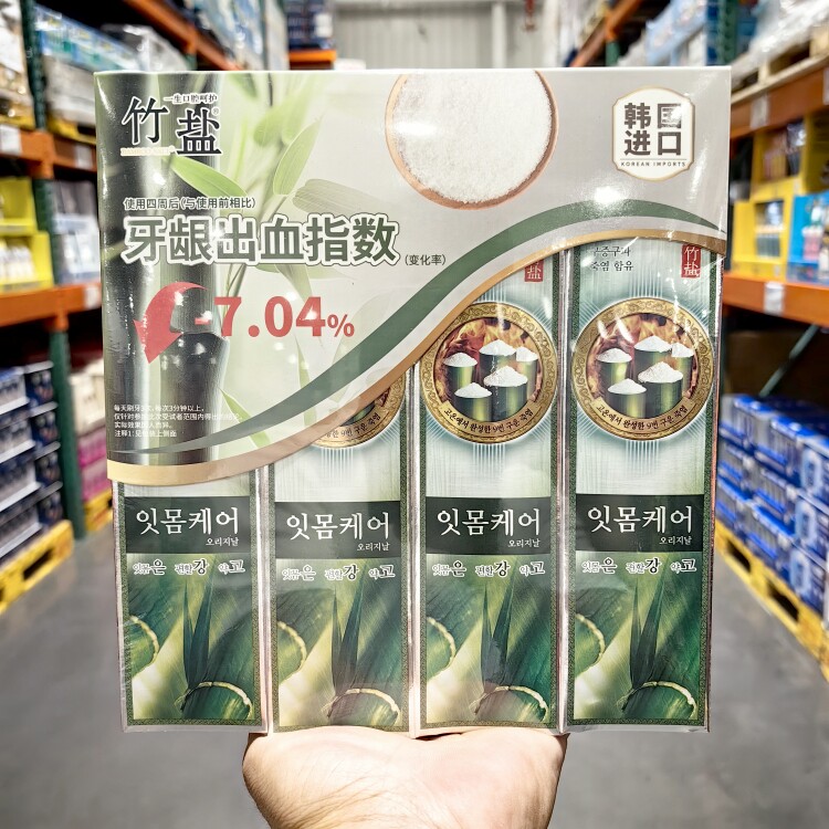 韩国进口竹盐致优龈康牙膏160g