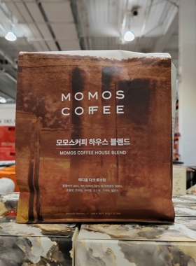 上海Costco开市客会员代购韩国进口MOMOS焙炒咖啡豆中度烘焙1KG袋
