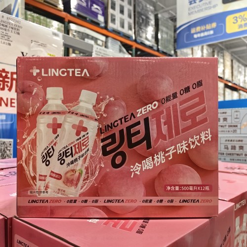 泠喝桃子味饮料0糖0脂低卡500ml