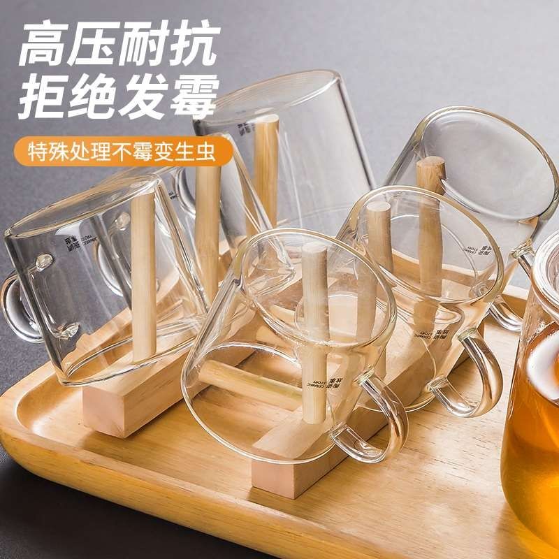 天然楠竹网红杯架悬挂摆放架厨房碟盘子架玻璃杯收纳架杯子水杯架