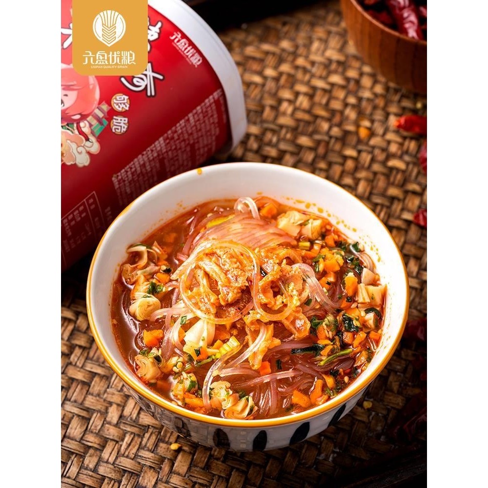 2024新货六盘优粮酸牛肚粉人螺蛳粉加热即辣食米线方便速懒食粉丝