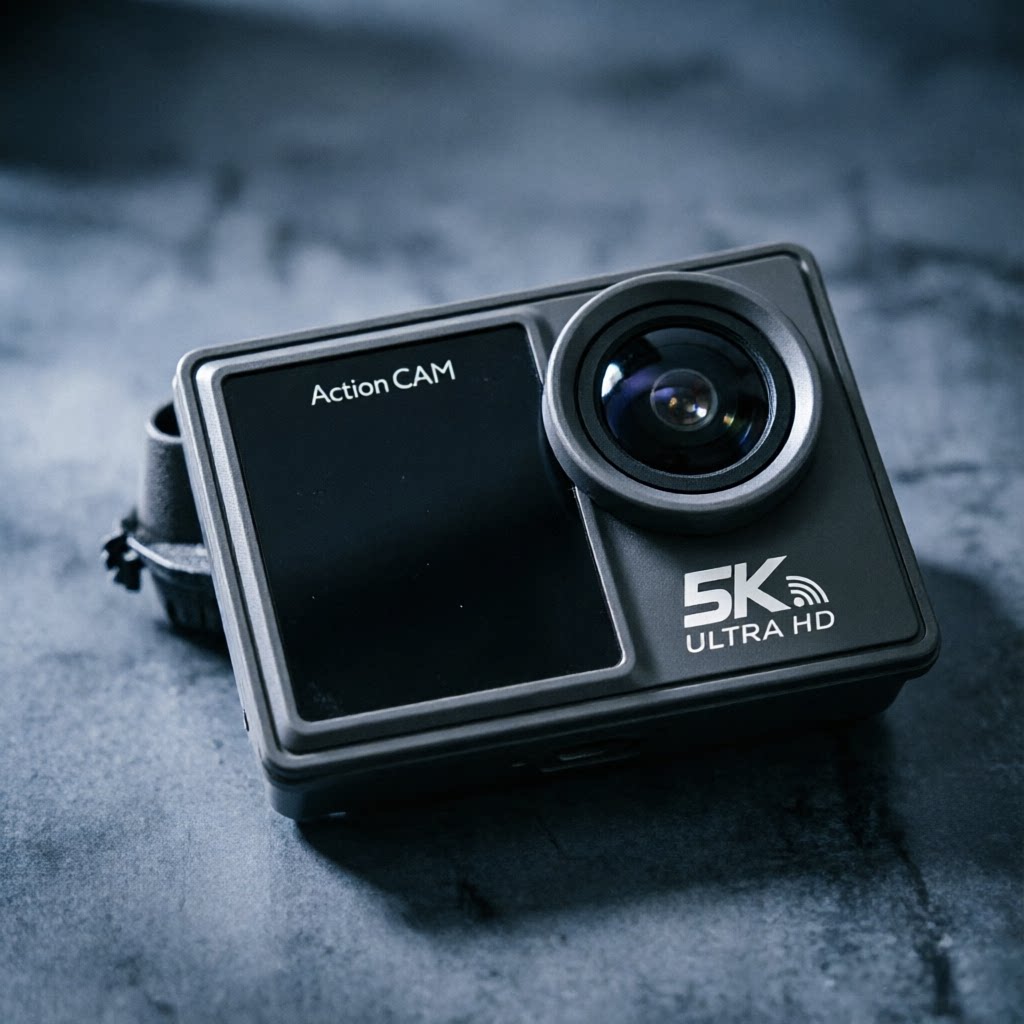 5K运动相机防潜水摄像机摩托车自行车头盔骑行防抖高清双屏记录仪