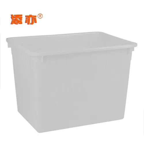 Большое пластиковое прямоугольное белое ведро, увеличенная толщина