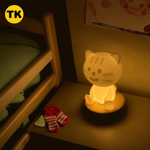 童刻光年晚安猫咪创意灯具儿童书桌氛围灯学生宿舍装饰定制
