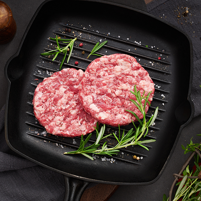 伊利伊知牛安格斯牛肉饼500g*2袋