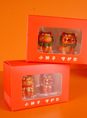 狮三百丨狮圆圆小号礼盒 文创伴手礼送礼狮子纪念品创意桌面摆件