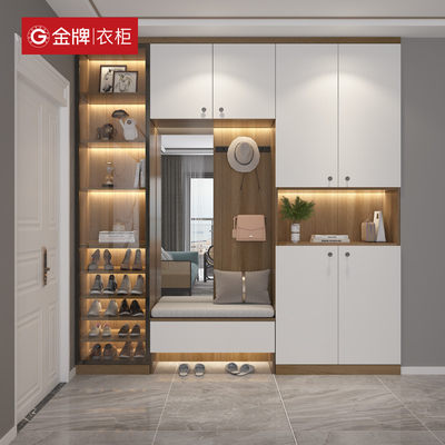 金牌衣柜玄关柜酒柜隔断全屋定制