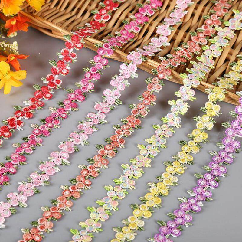 书包刺绣贴花环2CM圆圈樱桃七彩色民族风水溶花边蕾丝刺绣服装辅