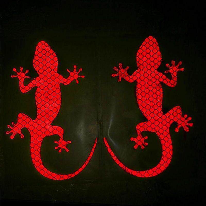 壁虎装饰尾标车贴新款反光钻石贴壁虎警示卡通贴纸反光贴汽车改装