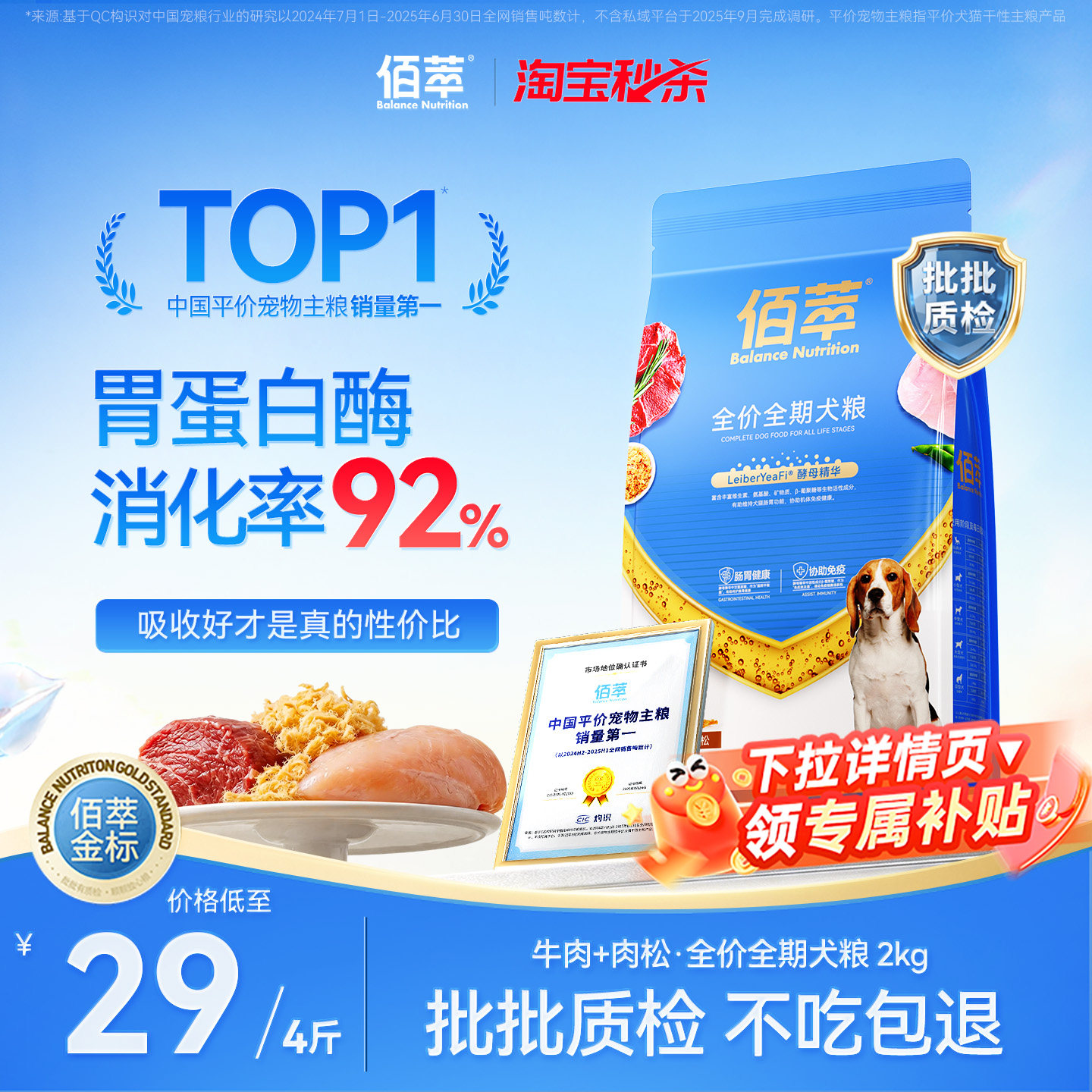佰萃粮通用型贵宾成犬粮批批质检图片