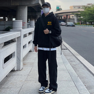 重磅男款美式休闲潮牌连帽卫衣