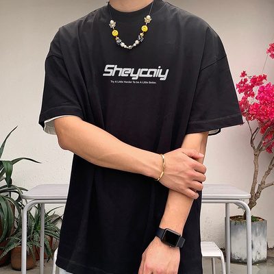 简约百搭体恤宽松圆领