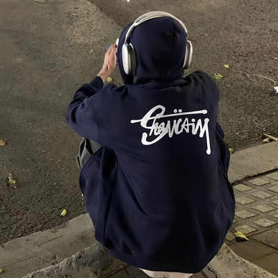 重磅男款美式休闲青少年连帽卫衣