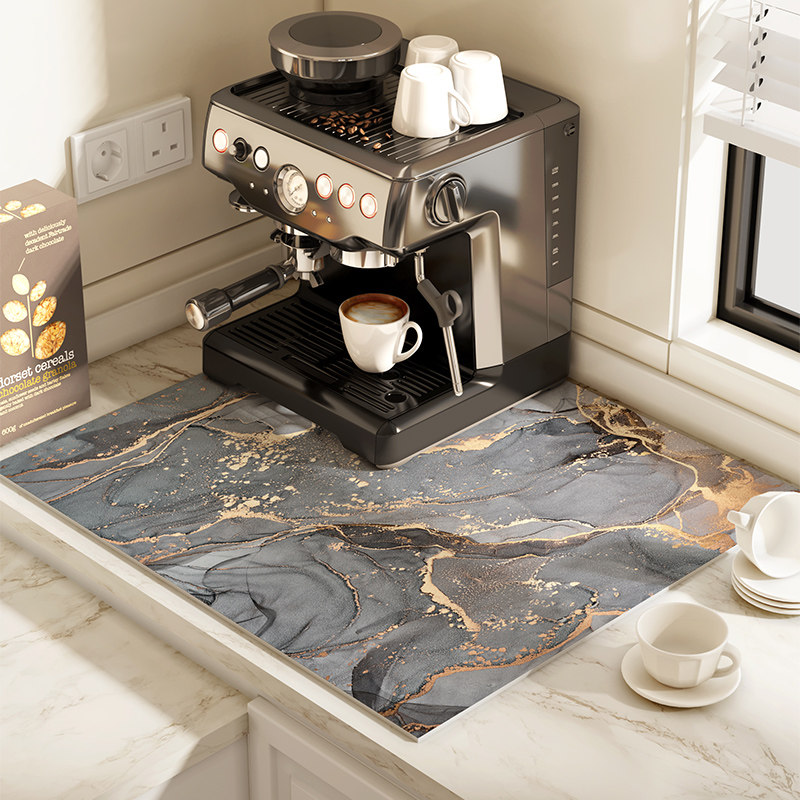 轻奢风咖啡机垫吸水防滑耐脏沥水垫碗盘干燥垫科技绒软垫洗手台垫,居家布艺,家用脚垫,淘宝优惠券,粉丝福利购,淘宝优惠卷