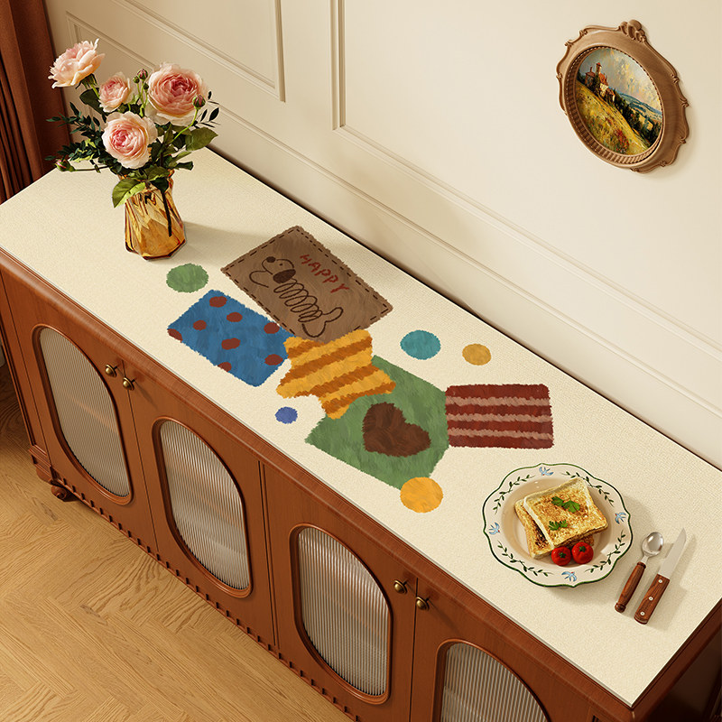 美式动物餐边柜保护垫桌布电视柜桌垫入户玄关柜桌面垫鞋柜台面垫,居家布艺,桌布,淘宝优惠券,粉丝福利购,淘宝优惠卷