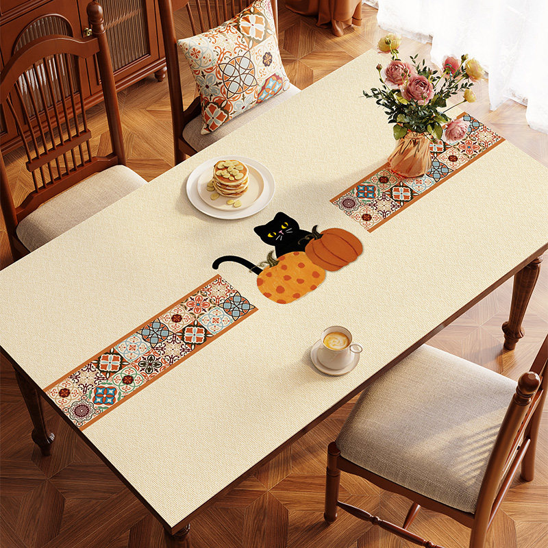 美式复古餐桌垫皮革防水防油防烫免洗餐桌布高级感茶几桌面保护垫,居家布艺,桌布,淘宝优惠券,粉丝福利购,淘宝优惠卷