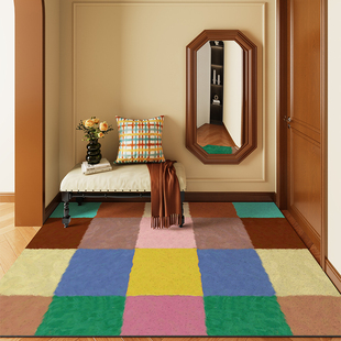 美式多巴胺入户门地垫耐脏防滑进门丝圈脚垫可裁剪玄关门口地毯