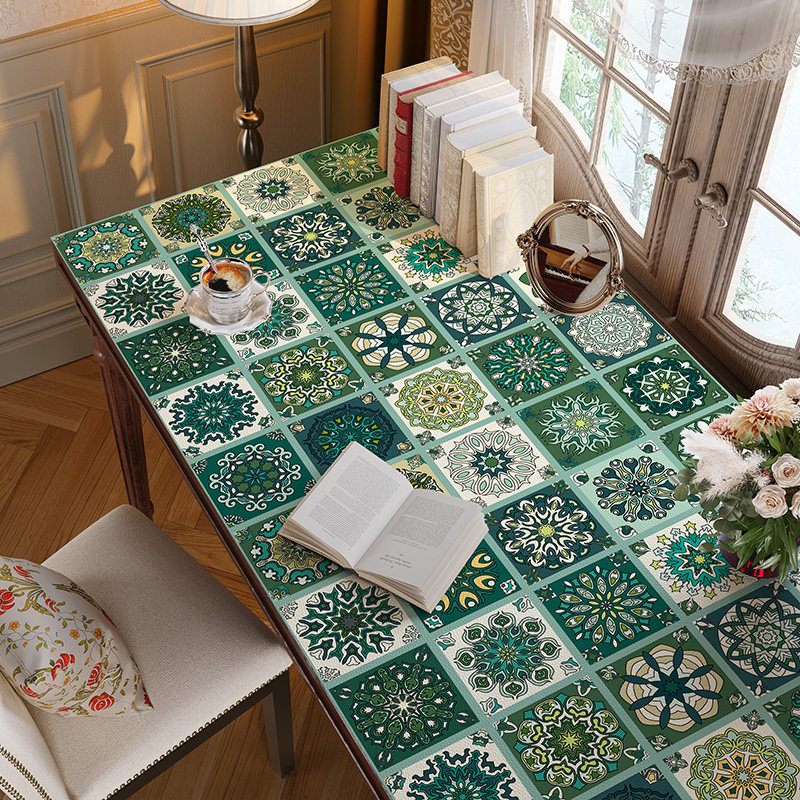 美式书桌垫餐桌垫防水防油免洗桌布轻奢高级感学生学习书桌垫定制,居家布艺,桌布,淘宝优惠券,粉丝福利购,淘宝优惠卷