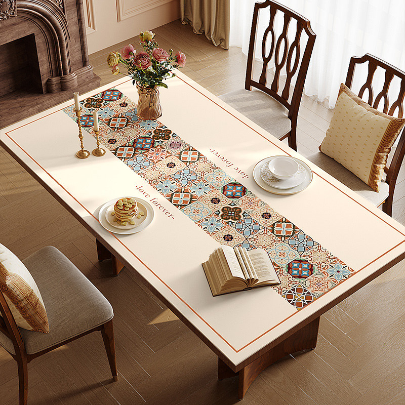 现代美式餐桌桌垫防水防油防烫免洗桌布茶几桌垫高级感桌面保护垫,居家布艺,桌布,淘宝优惠券,粉丝福利购,淘宝优惠卷