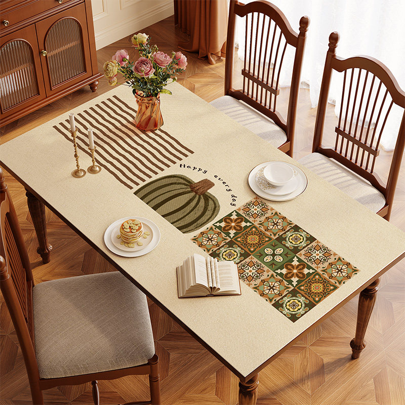 美式复古餐桌垫防水防油防烫桌布2026新款高级感茶几垫桌面保护垫,居家布艺,桌布,淘宝优惠券,粉丝福利购,淘宝优惠卷