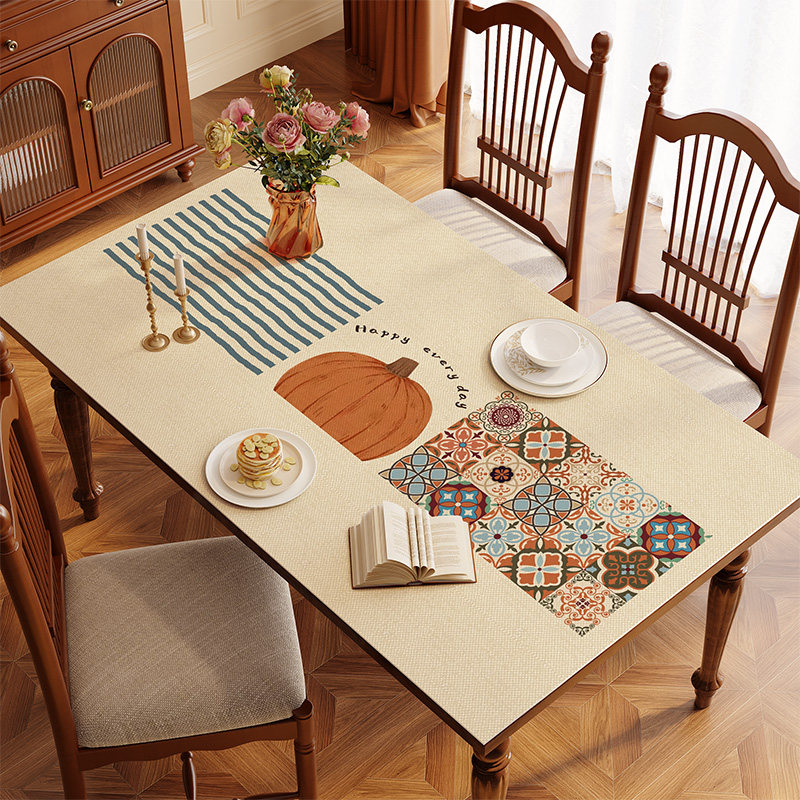 美式复古桌布免洗防水防油防烫餐桌垫轻奢高级感茶几桌面保护垫,居家布艺,桌布,淘宝优惠券,粉丝福利购,淘宝优惠卷