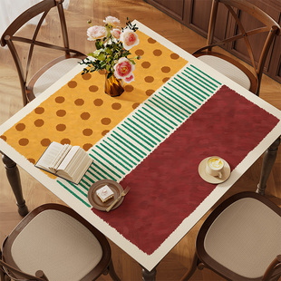 多巴胺正方形桌垫防水防油防烫免洗桌布方形餐桌垫茶几四方桌垫