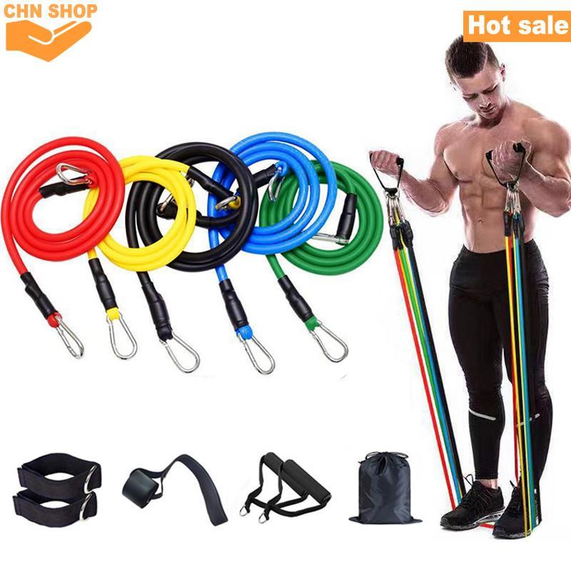 11pcs Resistance Band Gym Equipment Rubber exercise Band