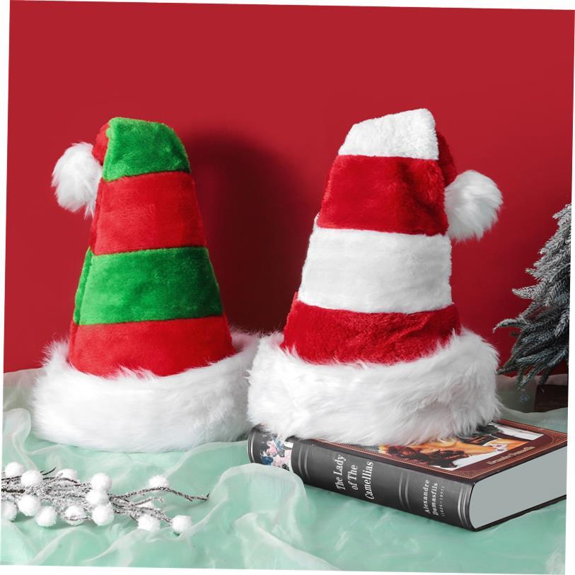 Children's Hat Gift Christmas Splice Red And Green Strip