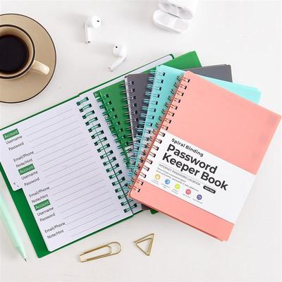 a6 password keeper book spiral english 英文账号密码本备忘录