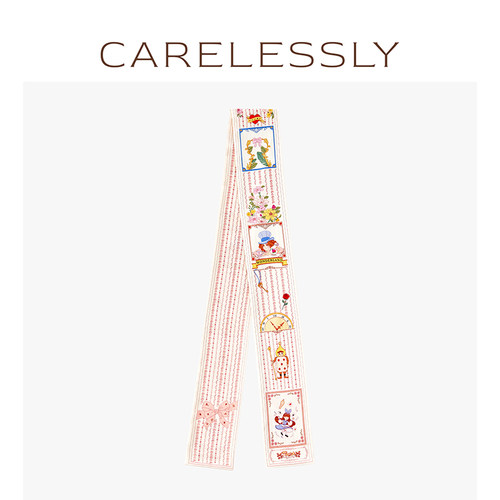 CARELESSLY春夏印花法式复古丝巾
