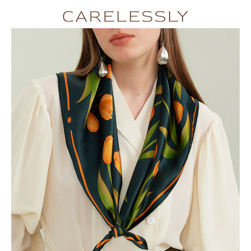 CARELESSLY春夏印花丝巾