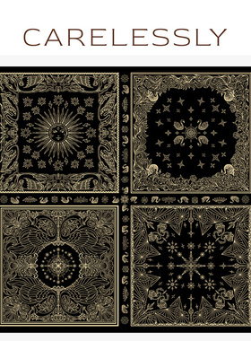 CARELESSLY 巴音天鹅圆舞曲 原创桑蚕真丝中方巾围巾明星蒋芸同款