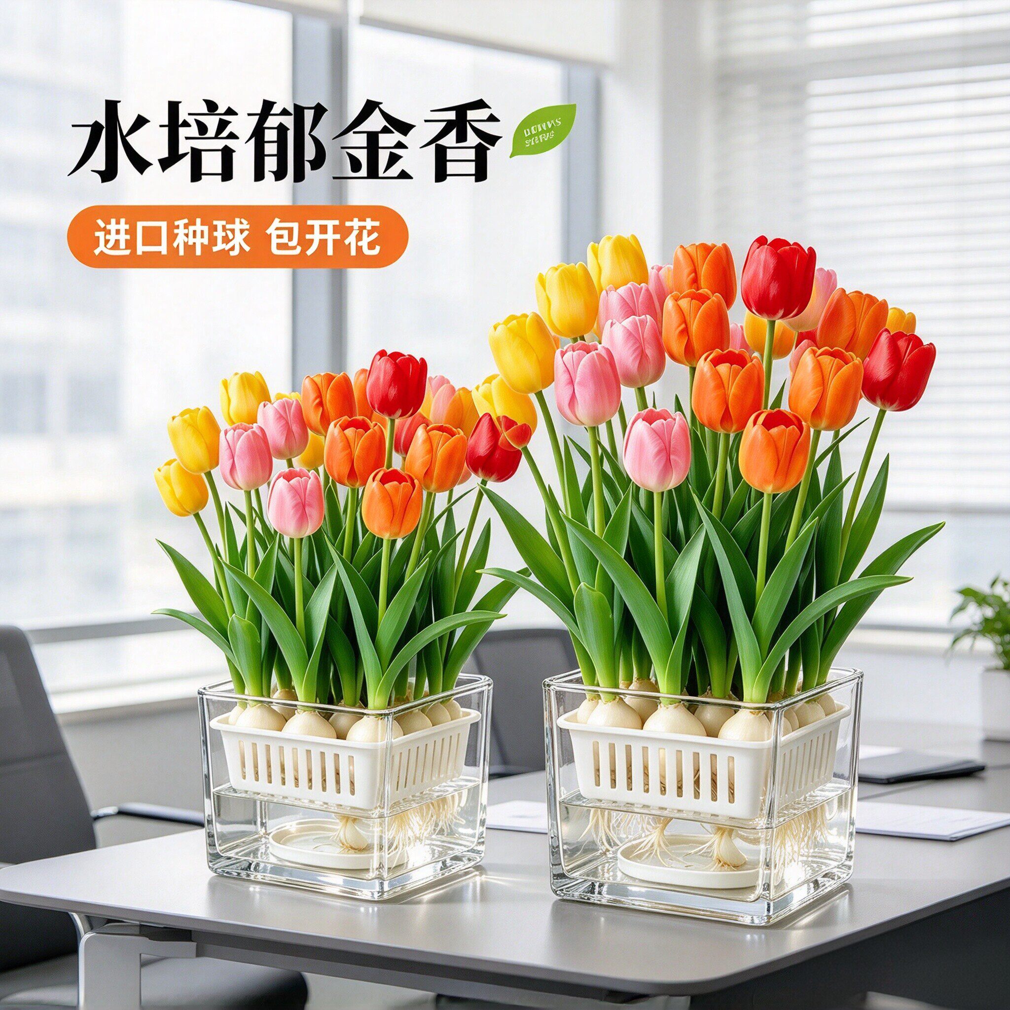 郁金香种球耐寒水培植物花卉绿植盆栽室内适合懒人养的花四季鲜花