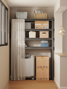 阳台置物架下空式家用行李箱收纳架多层落地储物架储藏间钢制货架